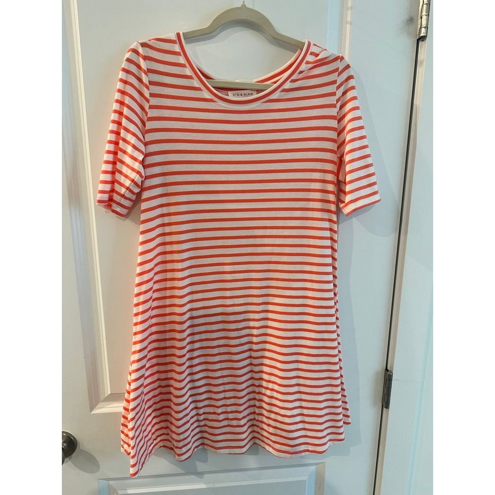 RIO & RIAN T-shirt Dress Striped short sleeve Size M
